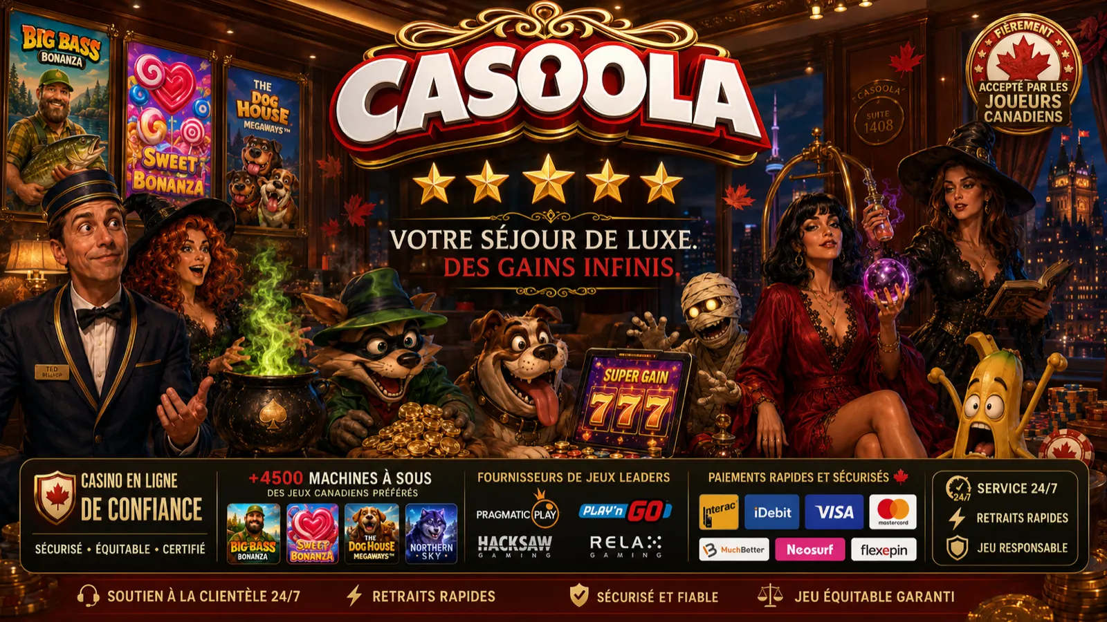 Casoola Casino — votre séjour de luxe, des gains infinis