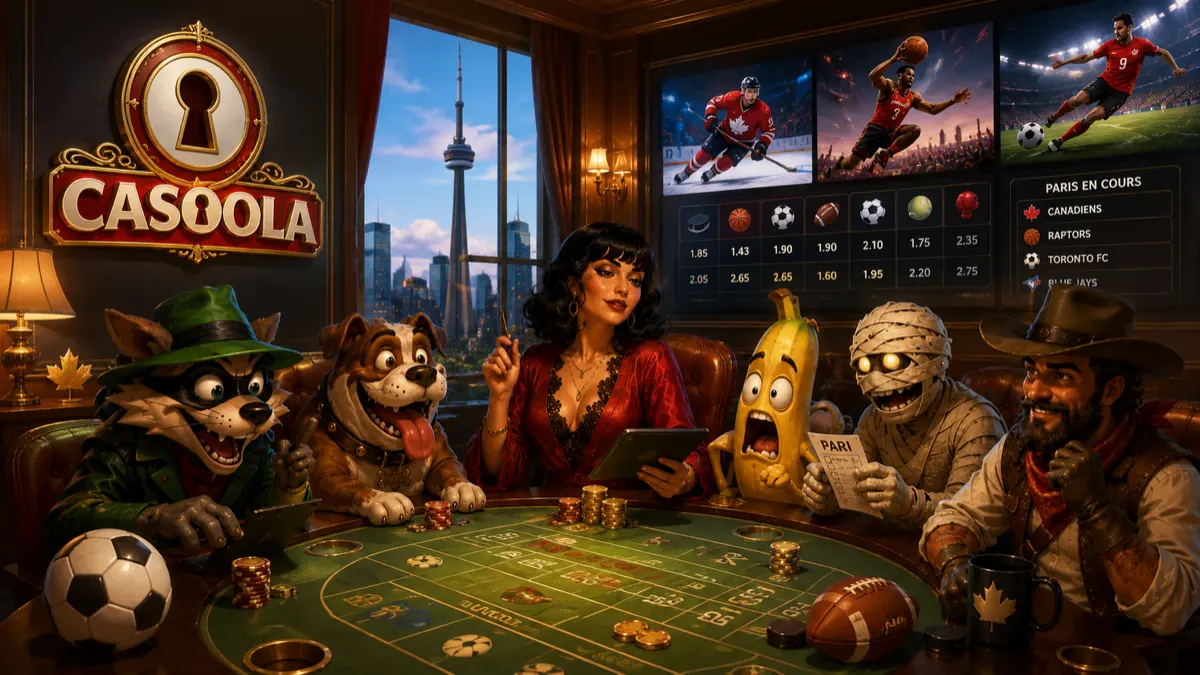 Sports betting lounge at Casoola with Canadian markets
